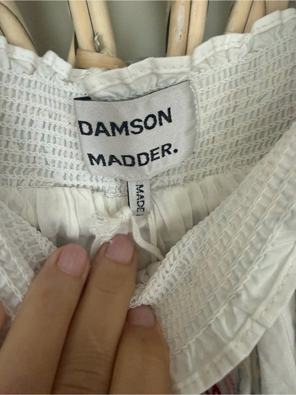 Damson Madder Lulu Embroidered Mini Dress featuring all-over rose embroidery - Picture 2 of 4